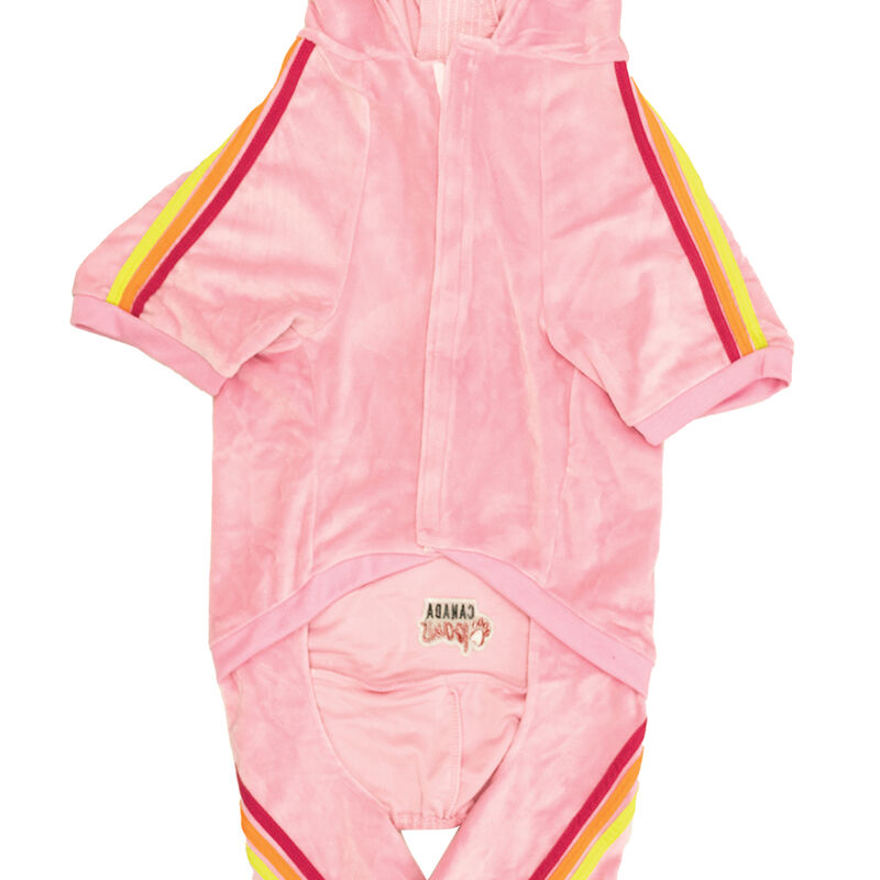 Canada Paws, Velour Jogger - Pink - Dog Sweater image number null