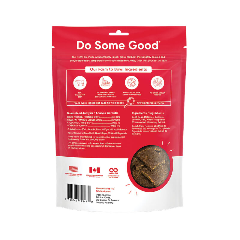 Open Farm, Treat - Dehydrated Beef - 128 g - Dog Treat image number null