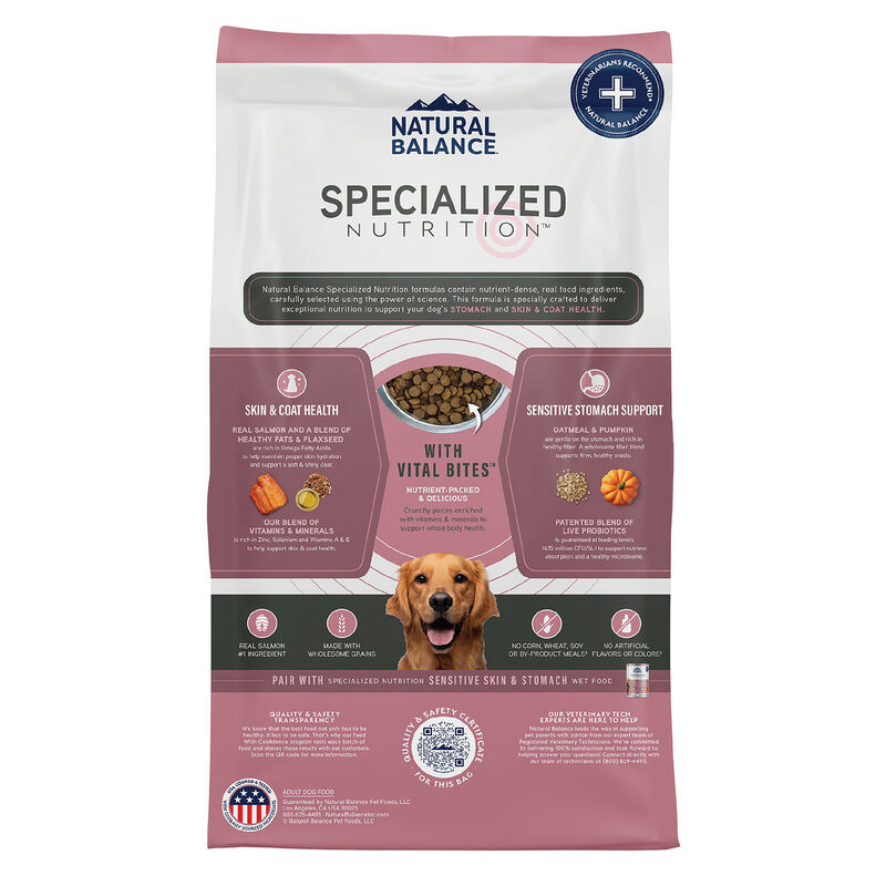 Natural Balance, Specialized Nutrition - Sensitive Skin & Stomach Salmon & Oatmeal Formula - Dry Dog image number null
