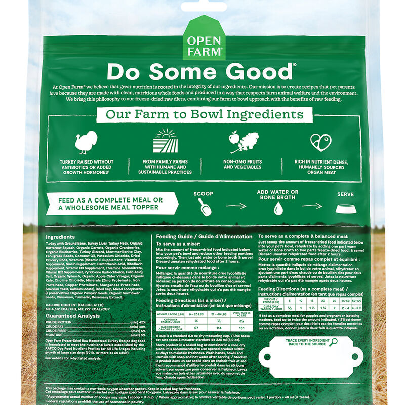 Open Farm, Homestead Turkey Freeze Dried Raw Dog Food - Freeze Dried Dog Food image number null