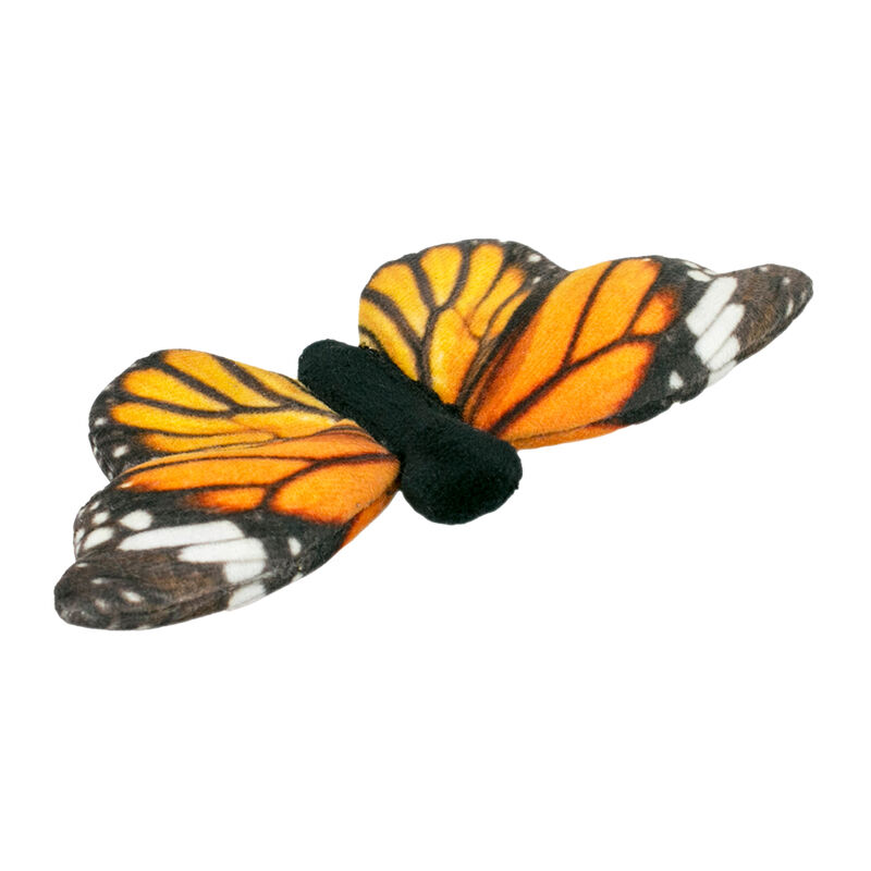 Tall Tails, Plush Monarch Butterfly Squeaker Toy - 6" - Plush Dog Toy image number null