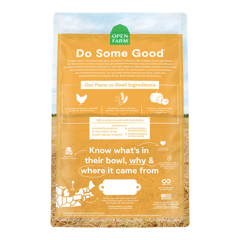 Open Farm, Harvest Chicken & Ancient Grains Adult Dog Dry Food - Dry Dog Food image number null