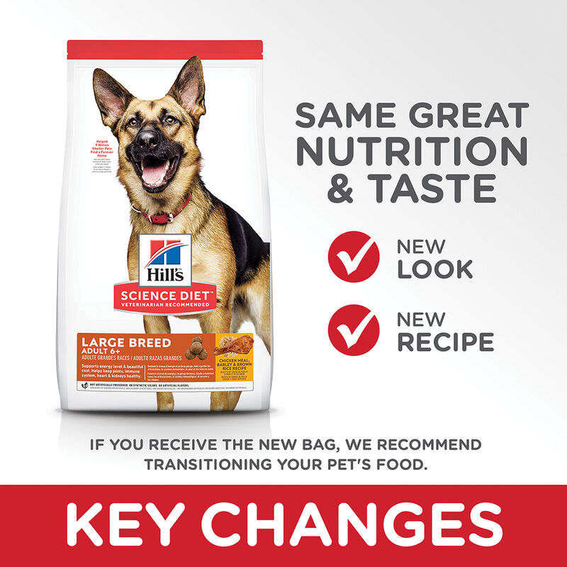 Science Diet, Adult 6+ Large Breed Chicken Meal, Barley & Brown Rice Recipe Dry Dog Food - Dry Dog F image number null