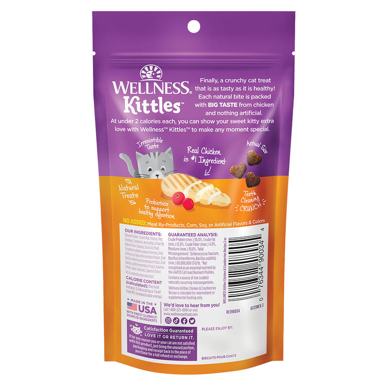 Wellness, Kittles Chicken & Cranberry - 2 oz - Cat Treat image number null