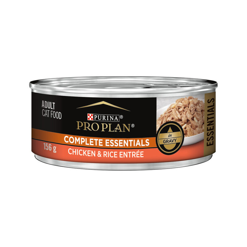 Purina Pro Plan Complete Essentials Chicken & Rice Entr&eacute;e in Gravy Adult Wet Cat Food 156g image number null