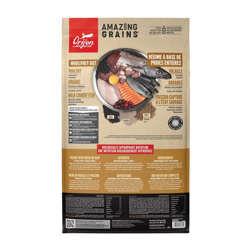 Orijen, Amazing Grains - Chicken, Turkey, & Wild-Caught Fish - Puppy Food image number null