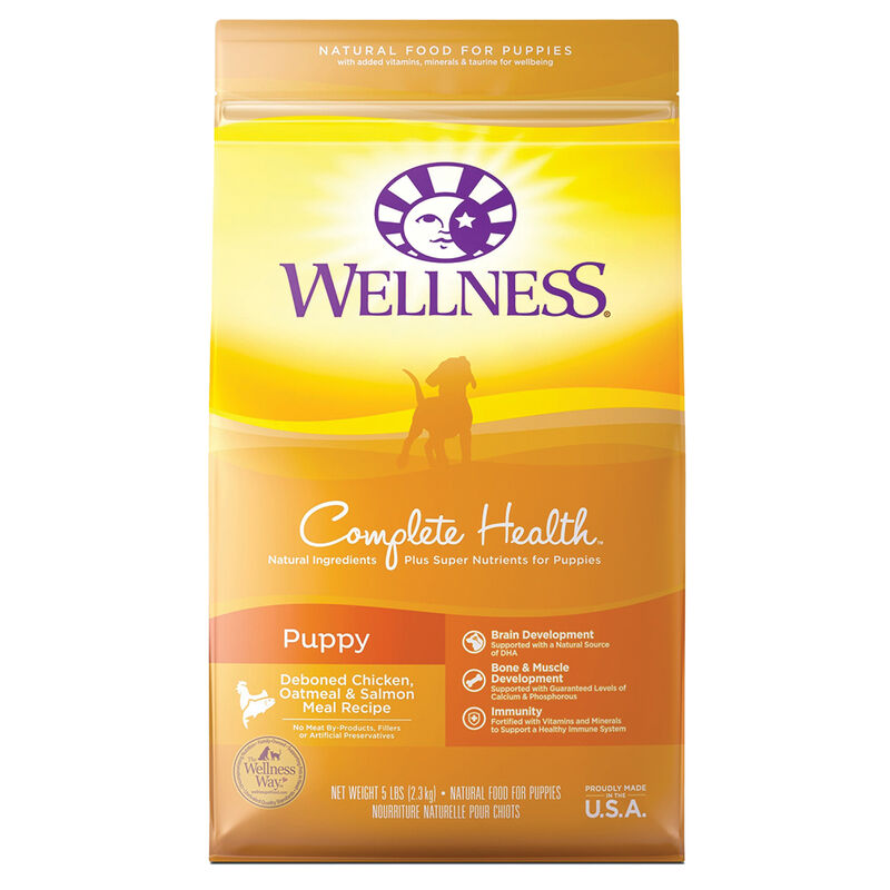 Wellness, Complete Health, Puppy Deboned Chicken, Oatmeal & Salmon - Dry Dog Food image number null