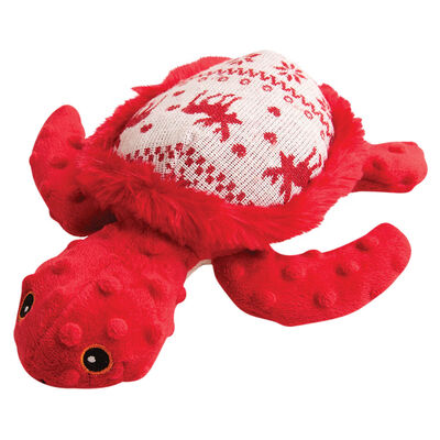 Merry The Turtle Ugly Sweater Red Dog Toy - 10"