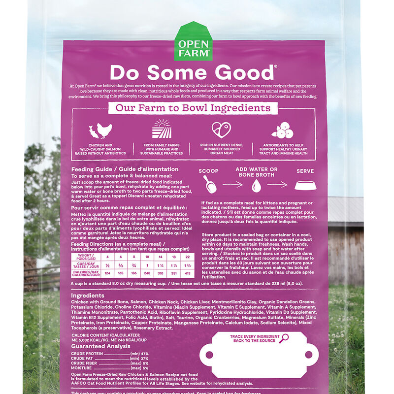 Open Farm, Freeze Dried Raw Morsels - Chicken & Salmon - Freeze Dried Cat Food image number null