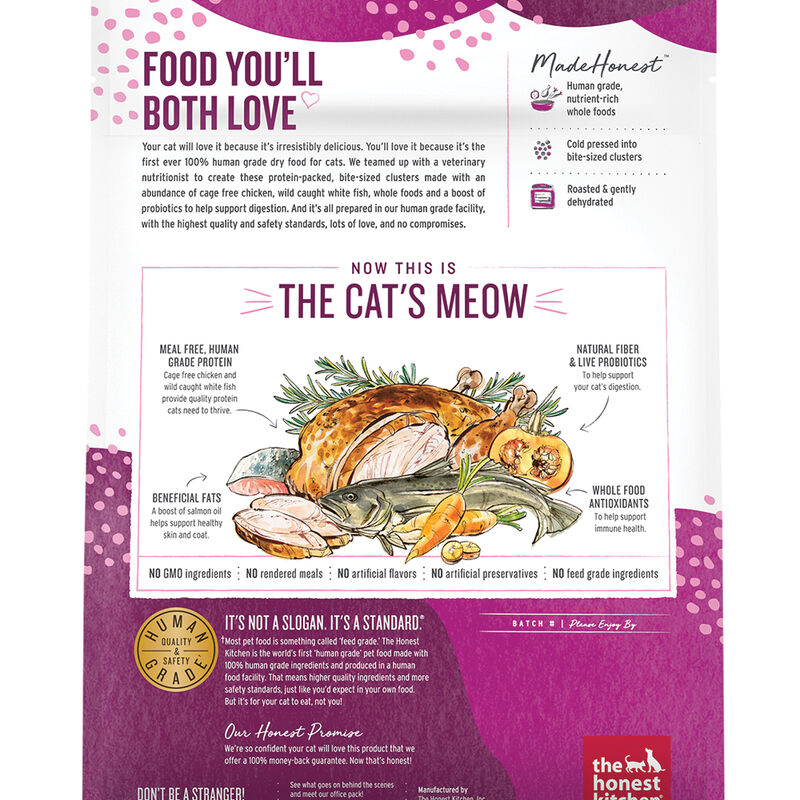 The Honest Kitchen, Grain Free Whole Food Clusters, Chicken & Fish Recipe - Dry Cat Food image number null