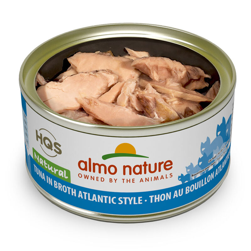 Almo Nature, Canned Cat Food, Atlantic Tuna in Broth - 2.5 oz - Wet Cat Food image number null