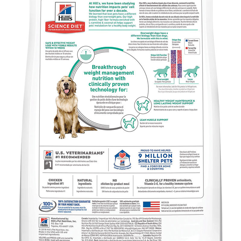 Science Diet, Adult - Perfect Weight - Chicken - Dry Dog Food image number null