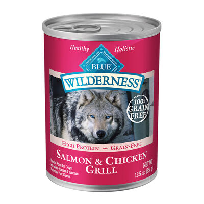 Blue Buffalo, Canned Dog Food, Wilderness, Salmon & Chicken Grill - 354 g - Wet Dog Food