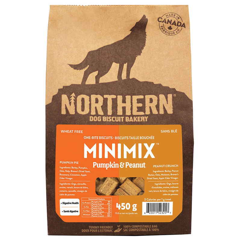Northern Biscuit, Mini Mix Pumpkin Pie & Peanut Crunch - 450 g - Dog Biscuit image number null