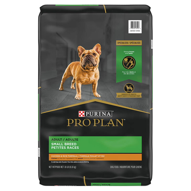 Purina Pro Plan Specialized Small Breed Adult, Chicken & Rice Dry Dog Food 8.16kg image number null
