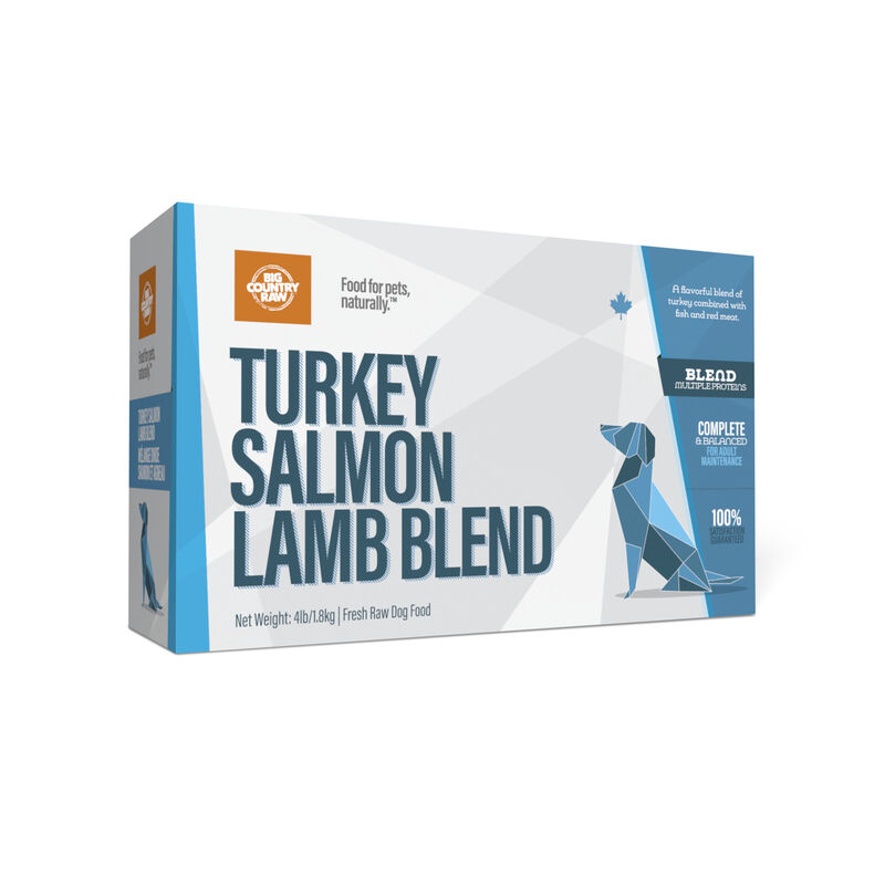 Big Country Raw, Turkey Salmon Lamb - 4 lb - Frozen Dog Food image number null