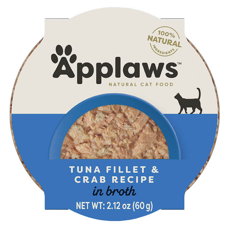 Applaws, Pot, Feline Adult - Tuna Fillet w/ Crab - 60 g - Wet Cat Food image number null