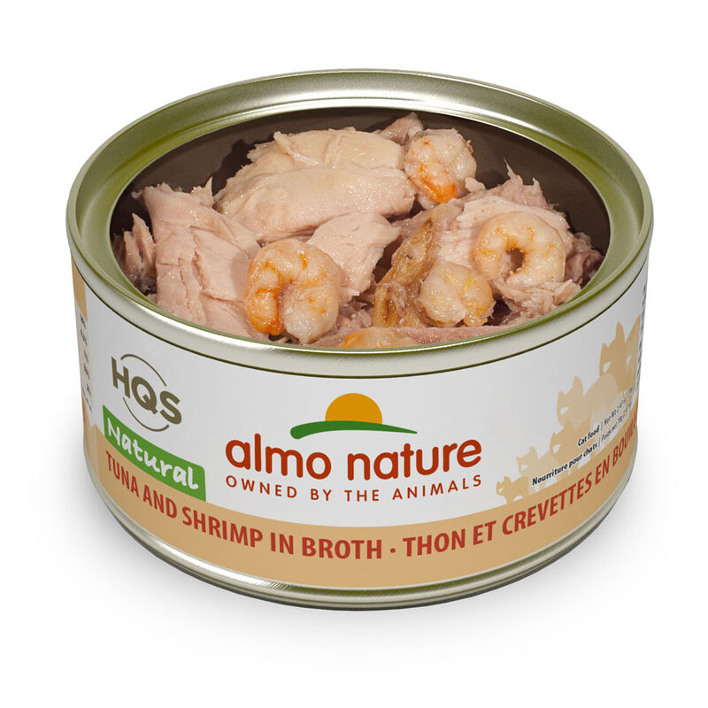 Almo Nature, Can Feline Adult - Tuna & Shrimp in Broth - 2.5 oz - Wet Cat Food image number null