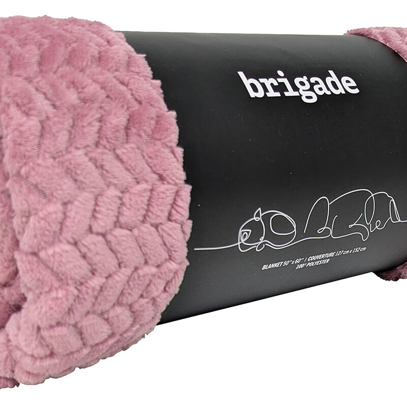Brigade, Textured Polar Fleece Blanket - Lilac image number null