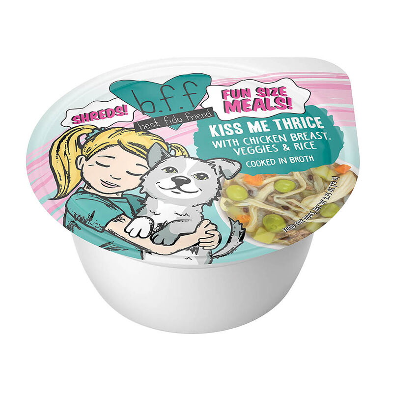 Weruva, Tub, Adult - Kiss Me Thrice - 78 g - Shreds  - Wet Dog Food image number null