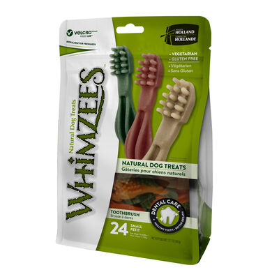 Whimzees, Dental Treat, Toothbrush Star Value Pouch -S-24 Pc