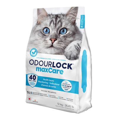 Odourlock, maxCare Ultra Premium Clumping Litter - Unscented - 12kg