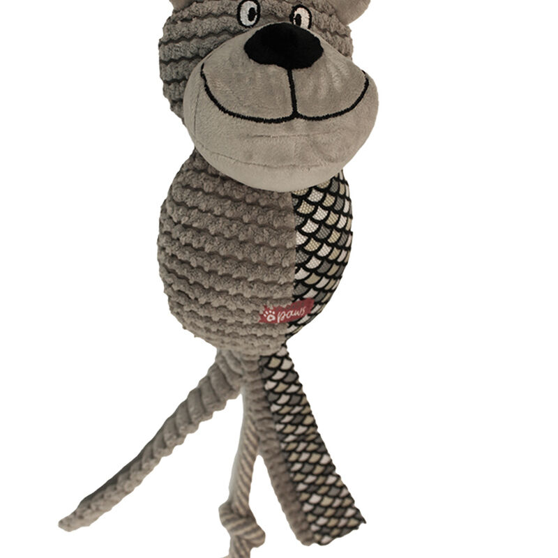 Canada Paws, Bobby Bear - Grey - Plush Dog Toy image number null