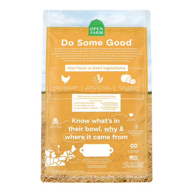 Open Farm, Harvest Chicken & Ancient Grains Adult Dog Dry Food - Dry Dog Food image number null