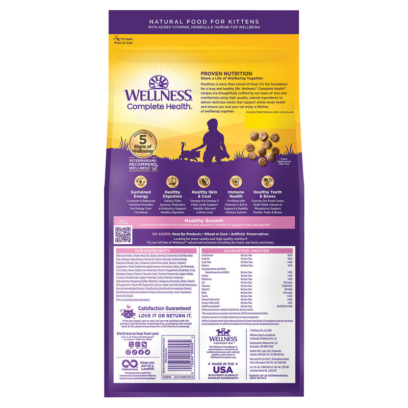 Wellness, Complete Health Kitten Chicken & Rice - 2.27 kg - Dry Cat Food image number null