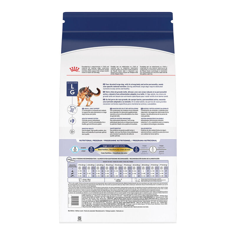 Royal Canin, Size Health Nutrition Large Adult Dog 30LBS - Dry Dog Food image number null