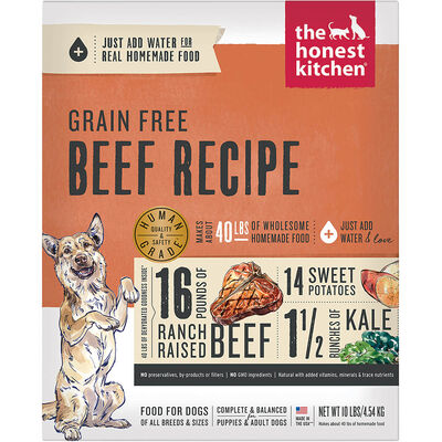 The Honest Kitchen, Grain Free Beef Recipe - Freeze Dried Dog Food