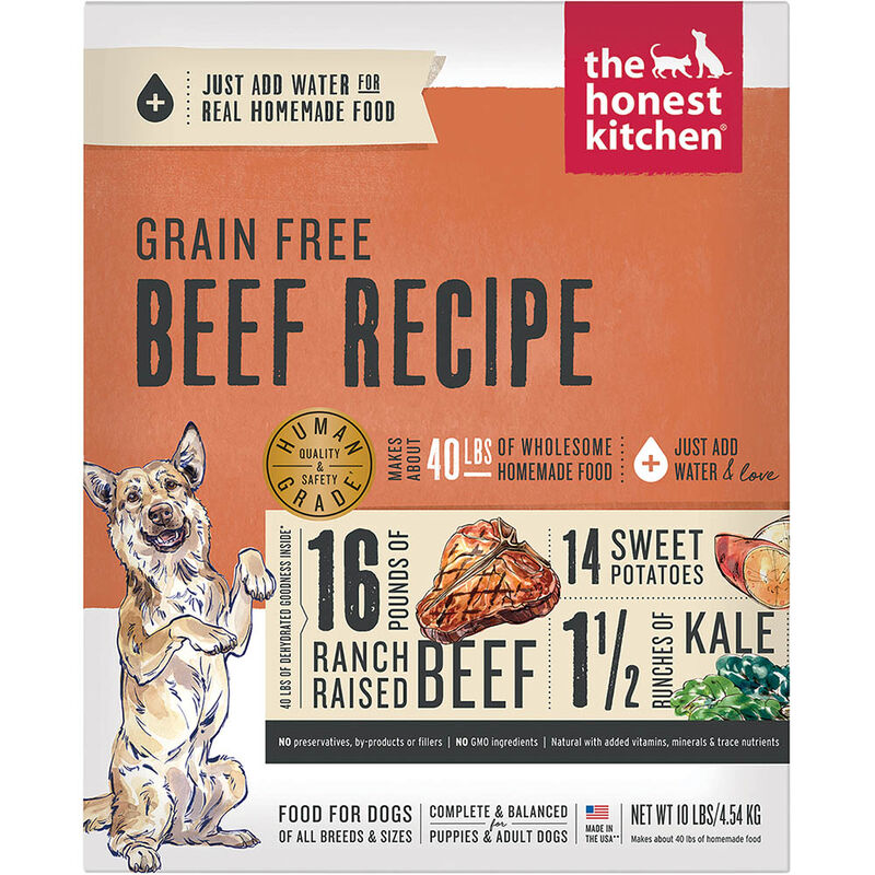 The Honest Kitchen, Grain Free Beef Recipe - Freeze Dried Dog Food image number null