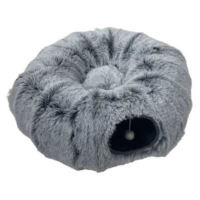 Zoom Pets, 2-in-1 Tunnel Bed - Grey Fur