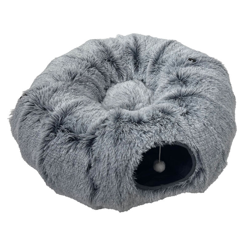 Zoom Pets, 2-in-1 Tunnel Bed - Grey Fur image number null
