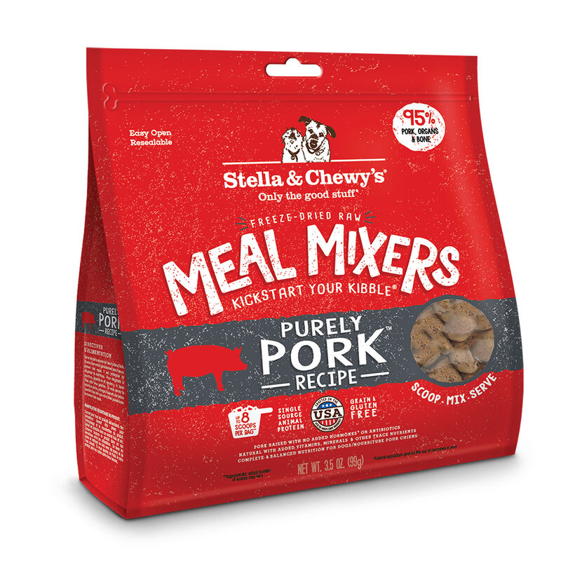 Stella & Chewy's, Dog Freeze-Dried Raw, Purely Pork Meal Mixers image number null