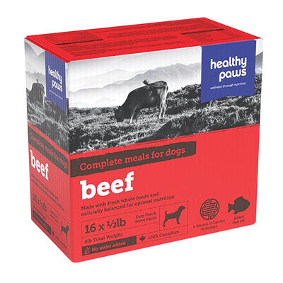 Healthy Paws, Canine Complete Dinner - Beef - 16 x 1/2 lb