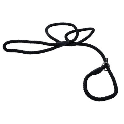 Coastal, Rope Slip Leash - Black - 1/2"x6' - Dog Leash