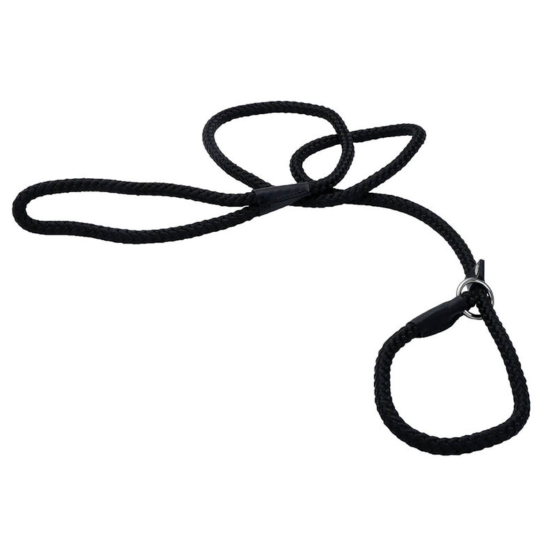 Coastal, Rope Slip Leash - Black - 1/2"x6' - Dog Leash image number null