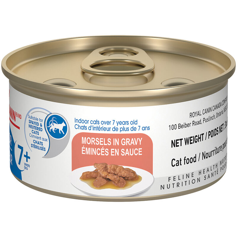 Royal Canin, Feline Health Nutrition Indoor 7+ Morsels in Gravy Can - 85 g - Wet Cat Food image number null