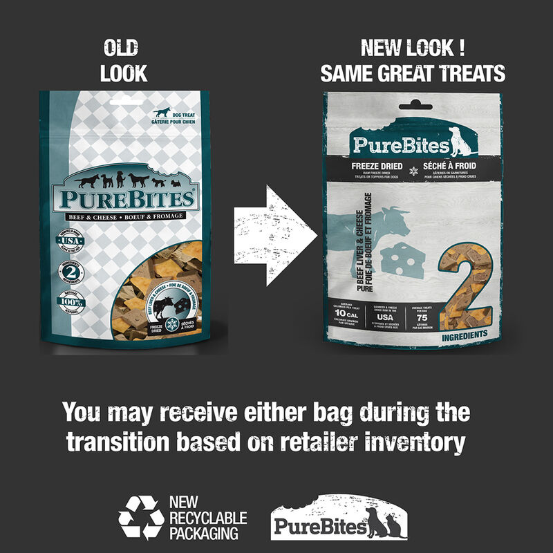 PureBites, Value Size Treats - Beef & Cheese - Freeze Dried Dog Treat image number null