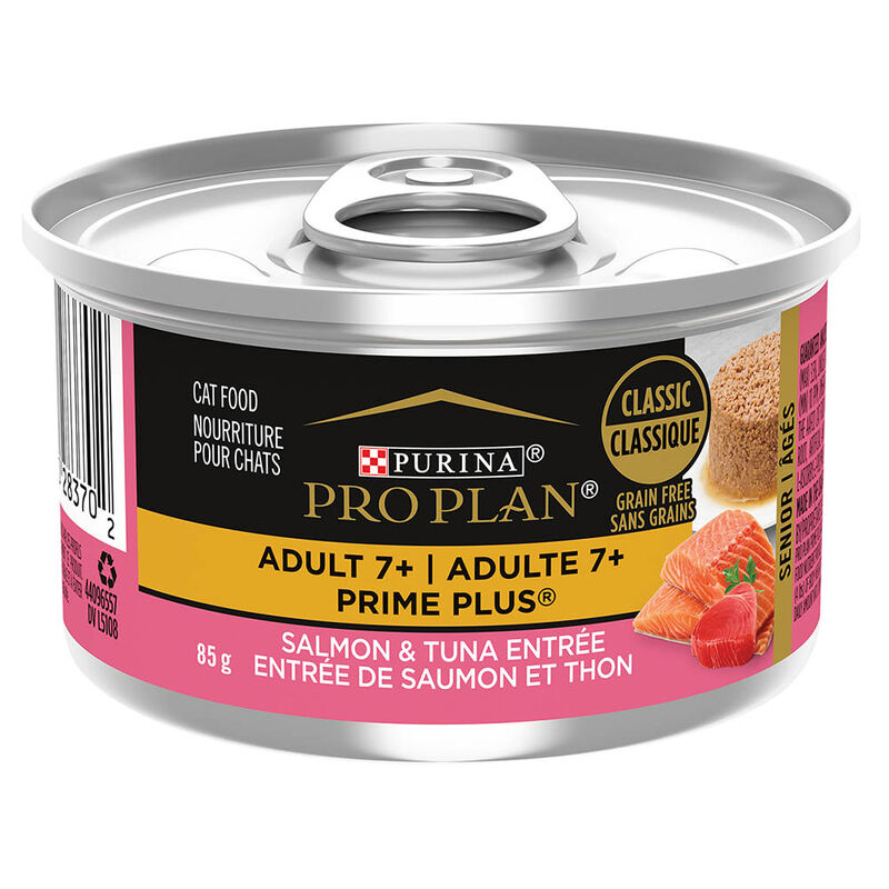 Purina Pro Plan Prime Plus Adult 7+ Salmon & Tuna Entr&eacute;e Classic Wet Cat Food 85g image number null