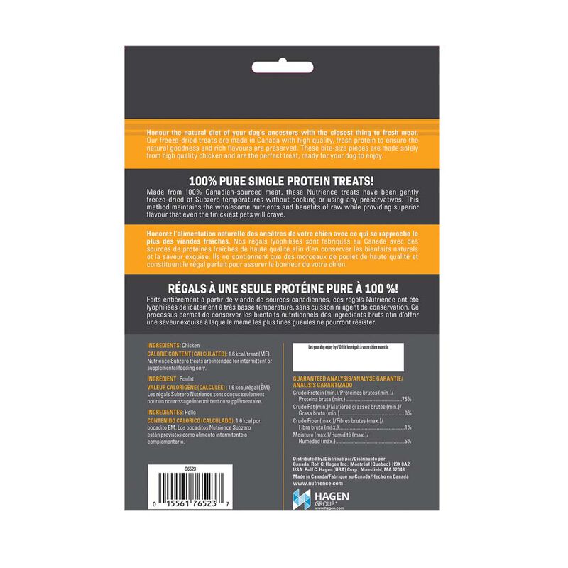 Nutrience, SubZero - Freeze Dried Chicken Breast - 70 g - Dog Treat image number null