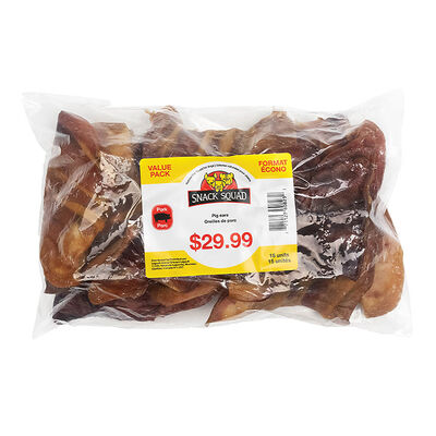 Snack Squad, Pig Ears - 15 pc