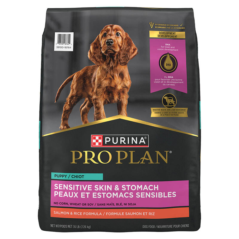 Purina Pro Plan Sensitive Skin & Stomach Puppy  with Probiotics, Salmon & Rice, Dry Dog Food Formula image number null