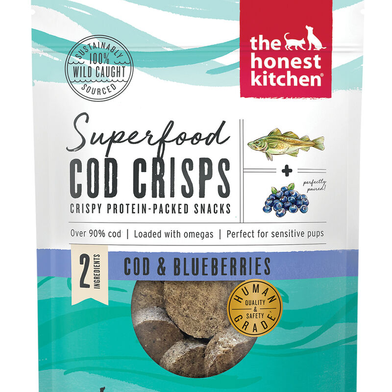 The Honest Kitchen, Superfood Cod Crisps, Cod & Blueberry - Dog Treat image number null