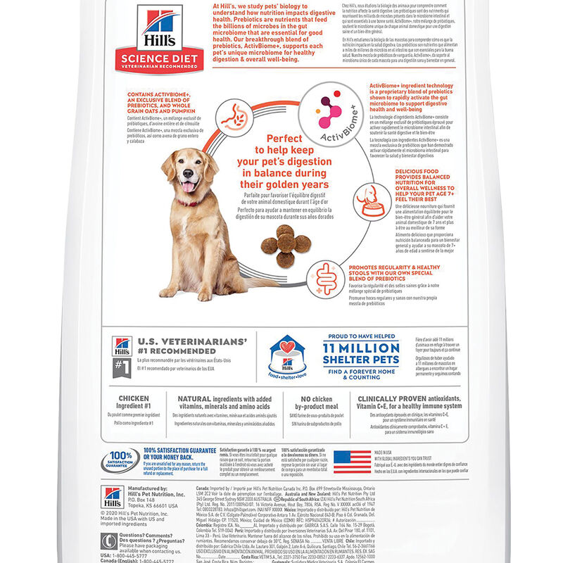 Science Diet, Adult 7+ - Perfect Digestion Chicken - 9.98 kg - Dry Dog Food image number null