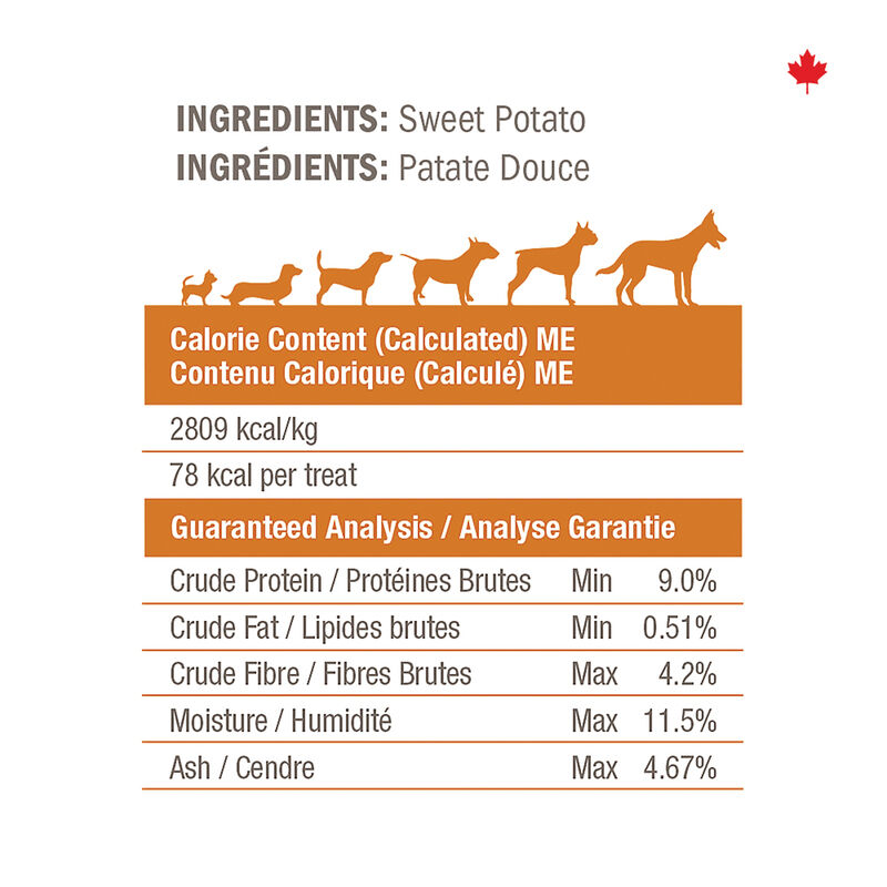 Crumps' Naturals, Sweet Potato Chews - Dog Treat image number null