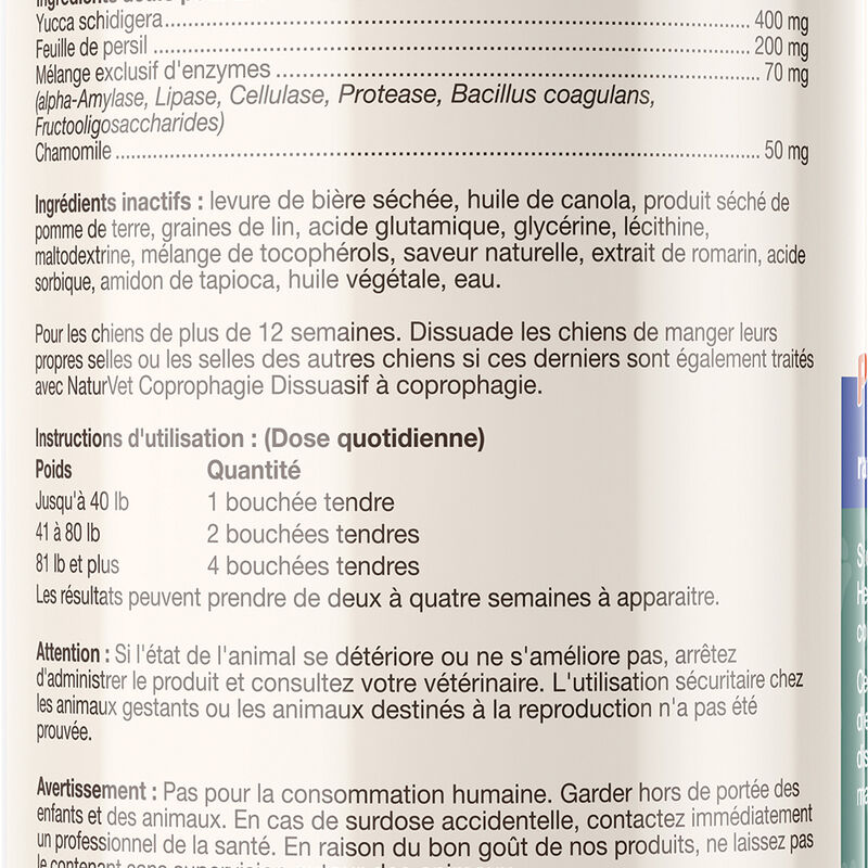 NaturVet, Coprophagia Soft Chew - 60 ct image number null