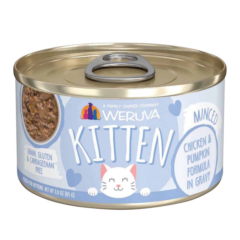 Weruva, Can, Kitten, Chicken & Pumpkin in Gravy - 85 g - Minced  - Wet Cat Food image number null