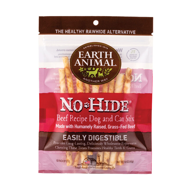 Earth Animal, Beef No-Hide STIX - 10 pk image number null
